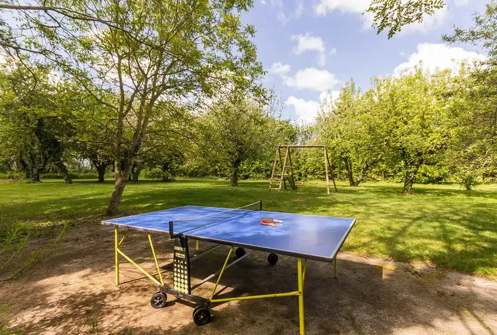 jardin équipé table de ping pong gite 44