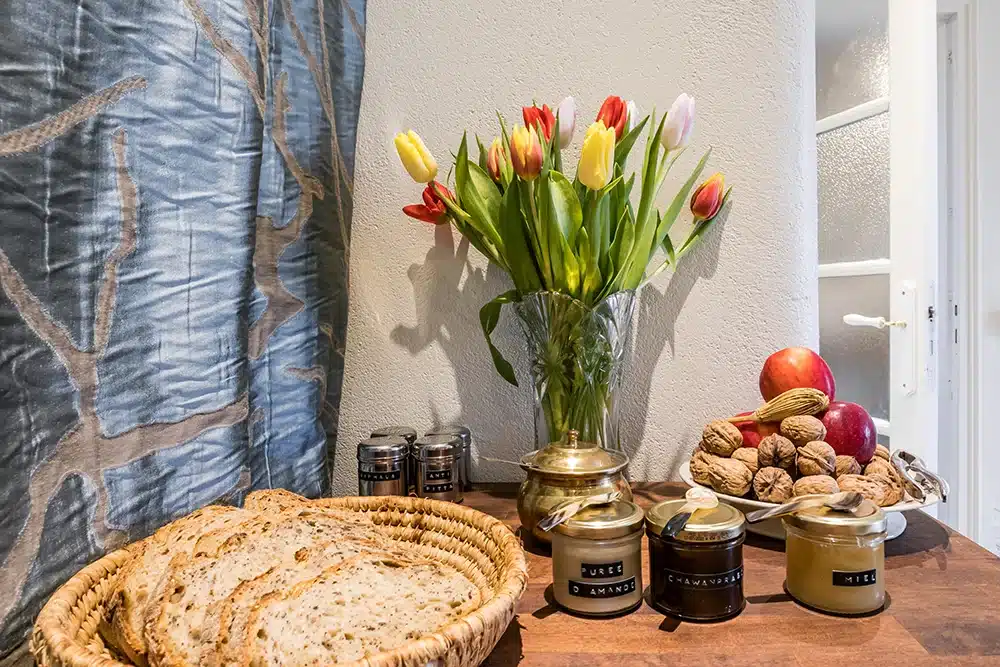 petit-déjeuner ayurvédique de la maison d'hôtes bien-être