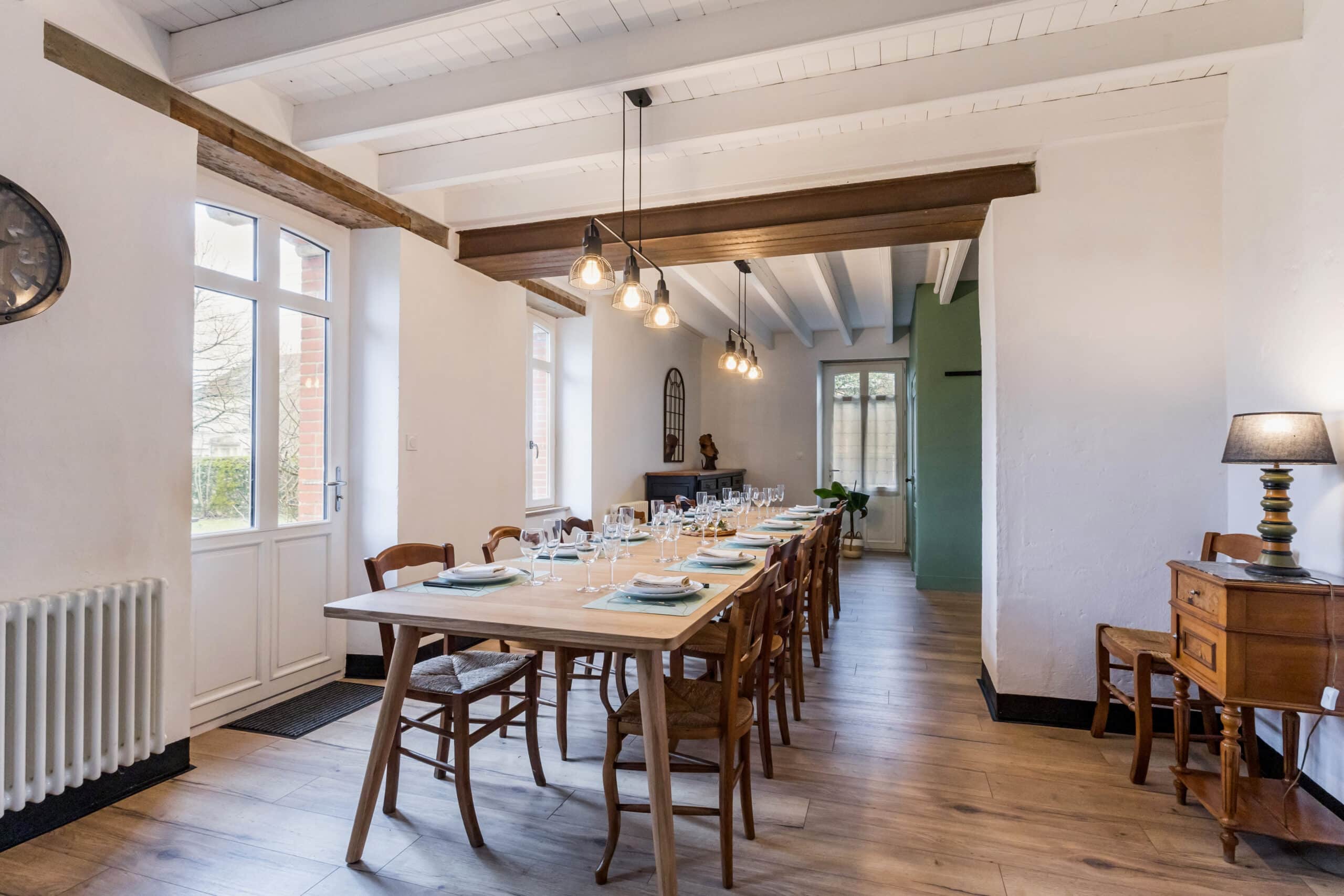 Gîte les Ateliers Sainte-Anne - salle à manger